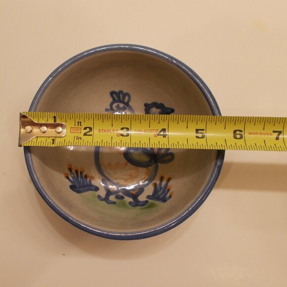 M. A. Hadley Pottery Bowl Chicken Pattern 5 1/2 inch. VTG - Picture 5 of 6